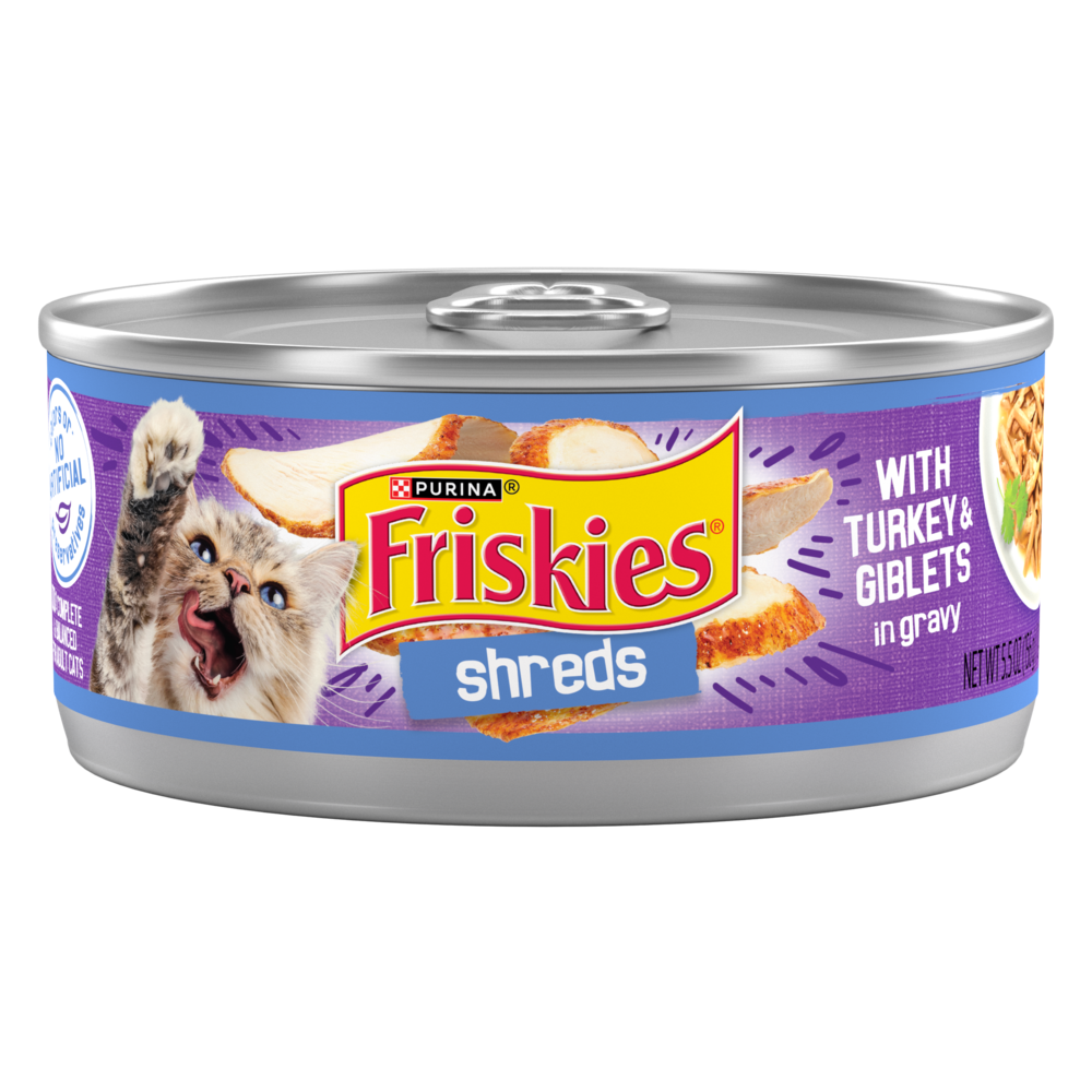Friskies Savory Shreds Turkey and Giblets Wet Cat Food