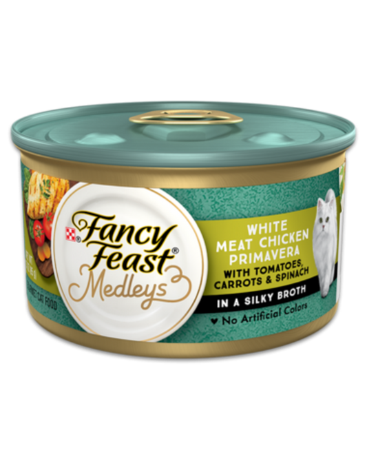 Fancy Feast Medleys White Meat Chicken Primavera Pate With Tomatoes, Carrots & Spinach Wet Cat Food