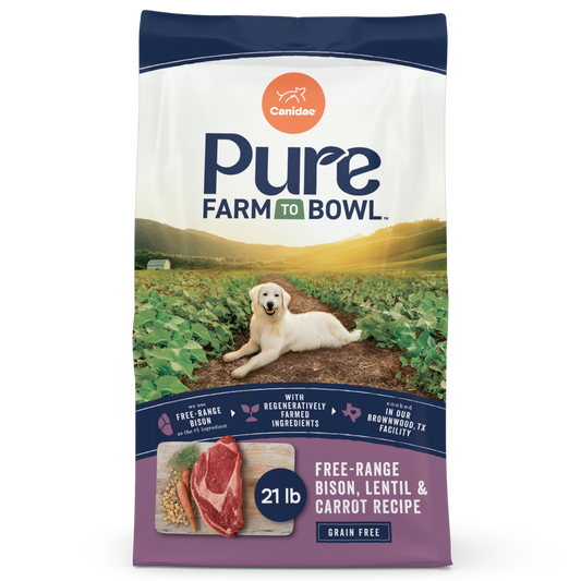 Canidae Pure Farm To Bowl Free-Range Bison, Lentil & Carrot Recipe Dog Food