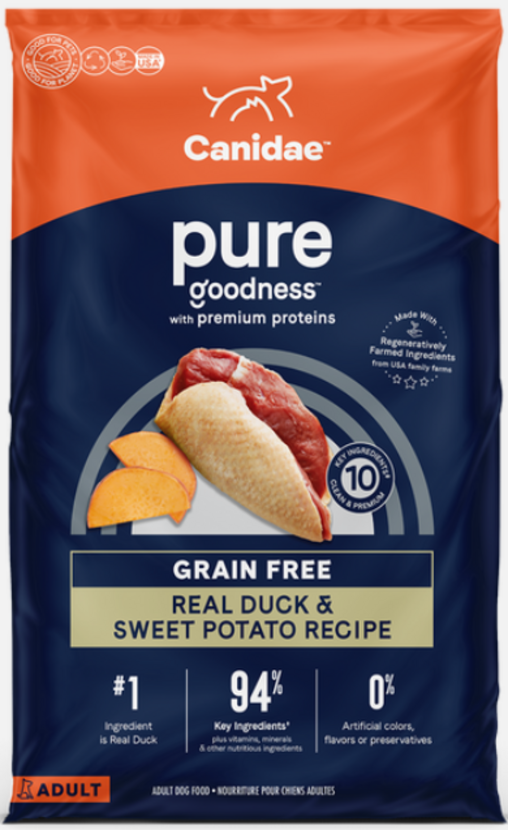 Canidae Pure Farm To Bowl Cage-Free Duck & Sweet Potato Recipe Dog Food