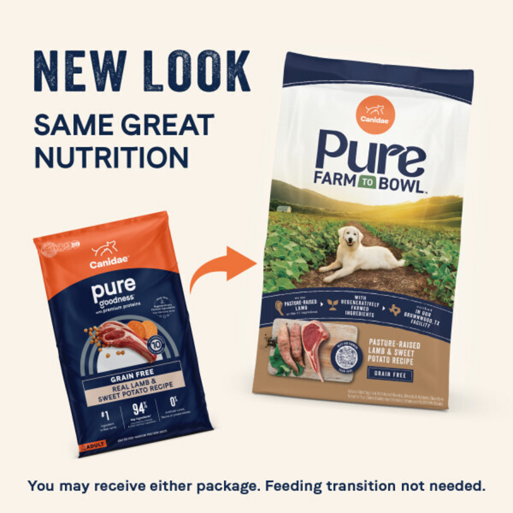 Canidae Pure Farm To Bowl Pasture-Raised Lamb & Sweet Potato Recipe Dog Food