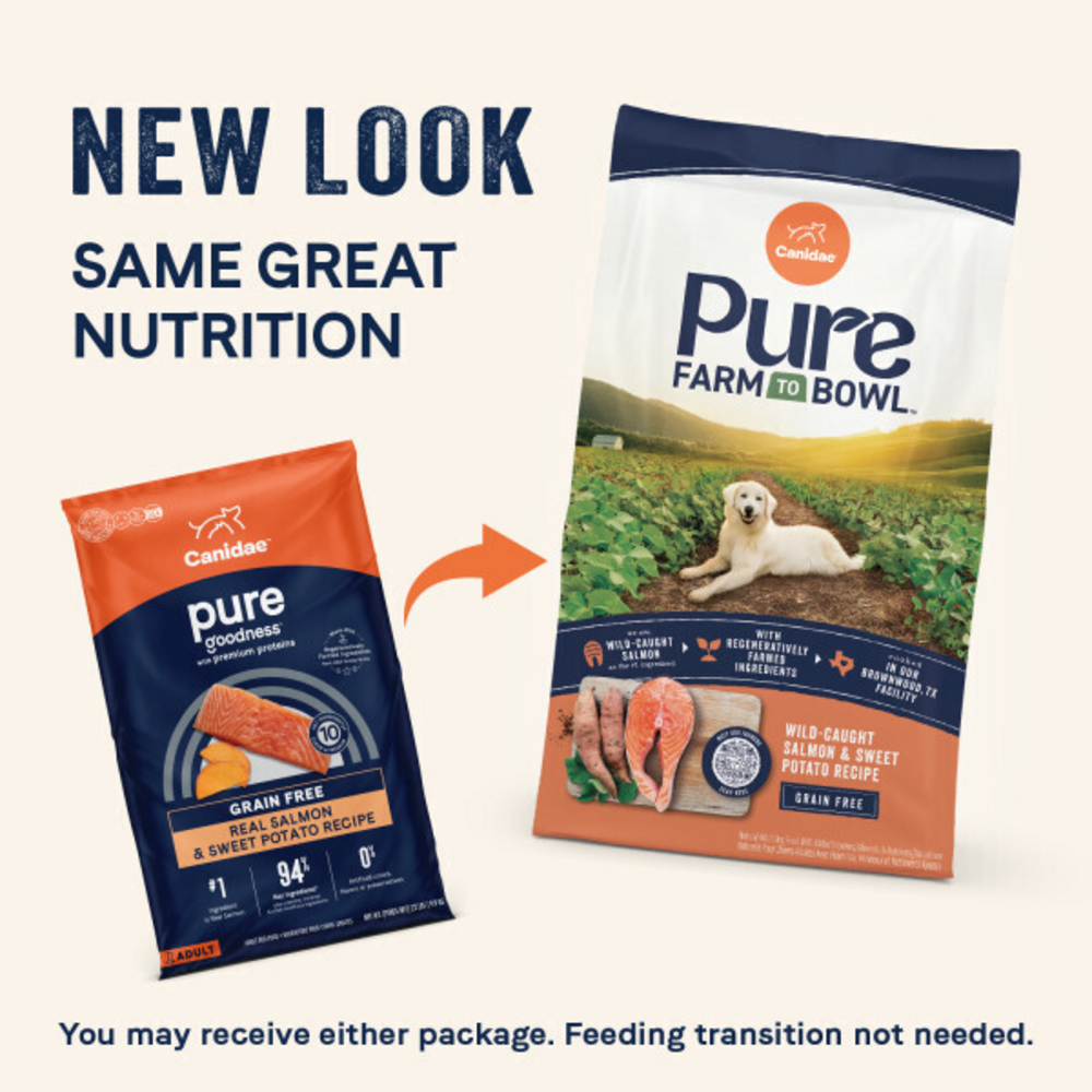 Canidae Pure Farm To Bowl Wild-Caught Salmon & Sweet Potato Recipe Dog Food