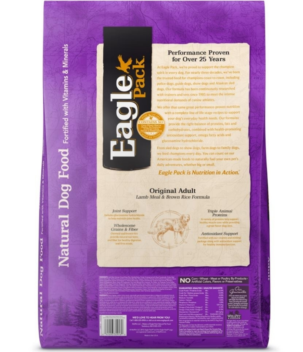 Eagle Pack Natural Lamb Meal and Brown Rice Formula Dry Dog Food