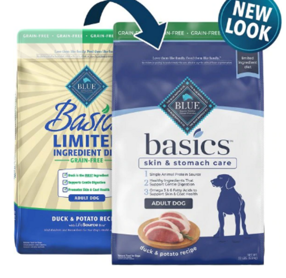 Blue Buffalo Basics Adult Skin & Stomach Care Grain-Free Duck & Potato Recipe Dry Dog Food