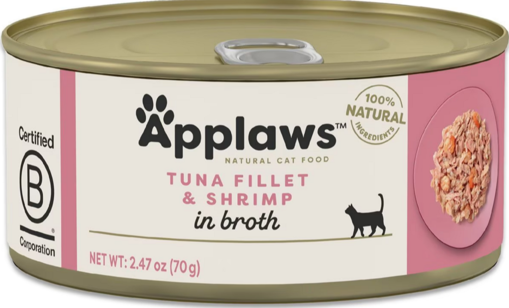 Applaws Natural Tuna with Shrimp in Broth Can Cat Food