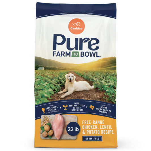 Canidae Pure Farm To Bowl Senior Free-Range Chicken, Sweet Potato & Garbanzo Bean Recipe Dog Food