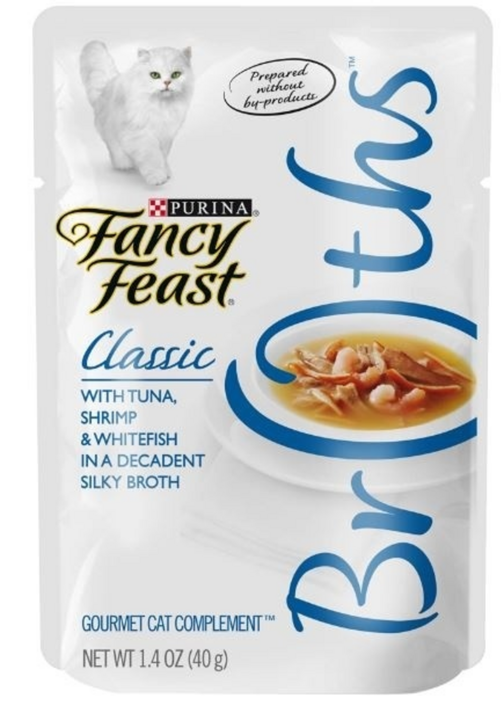 Fancy Feast Classic Broths Tuna Shrimp and Whitefish Wet Cat Food