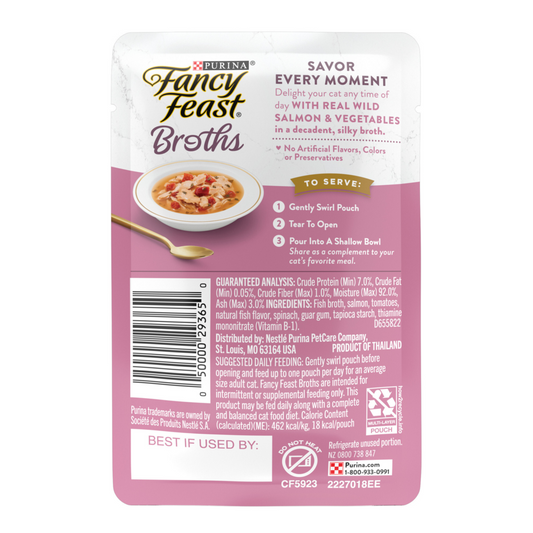 Purina Fancy Feast Classic Broths Wild Salmon and Vegetables Wet Cat Food