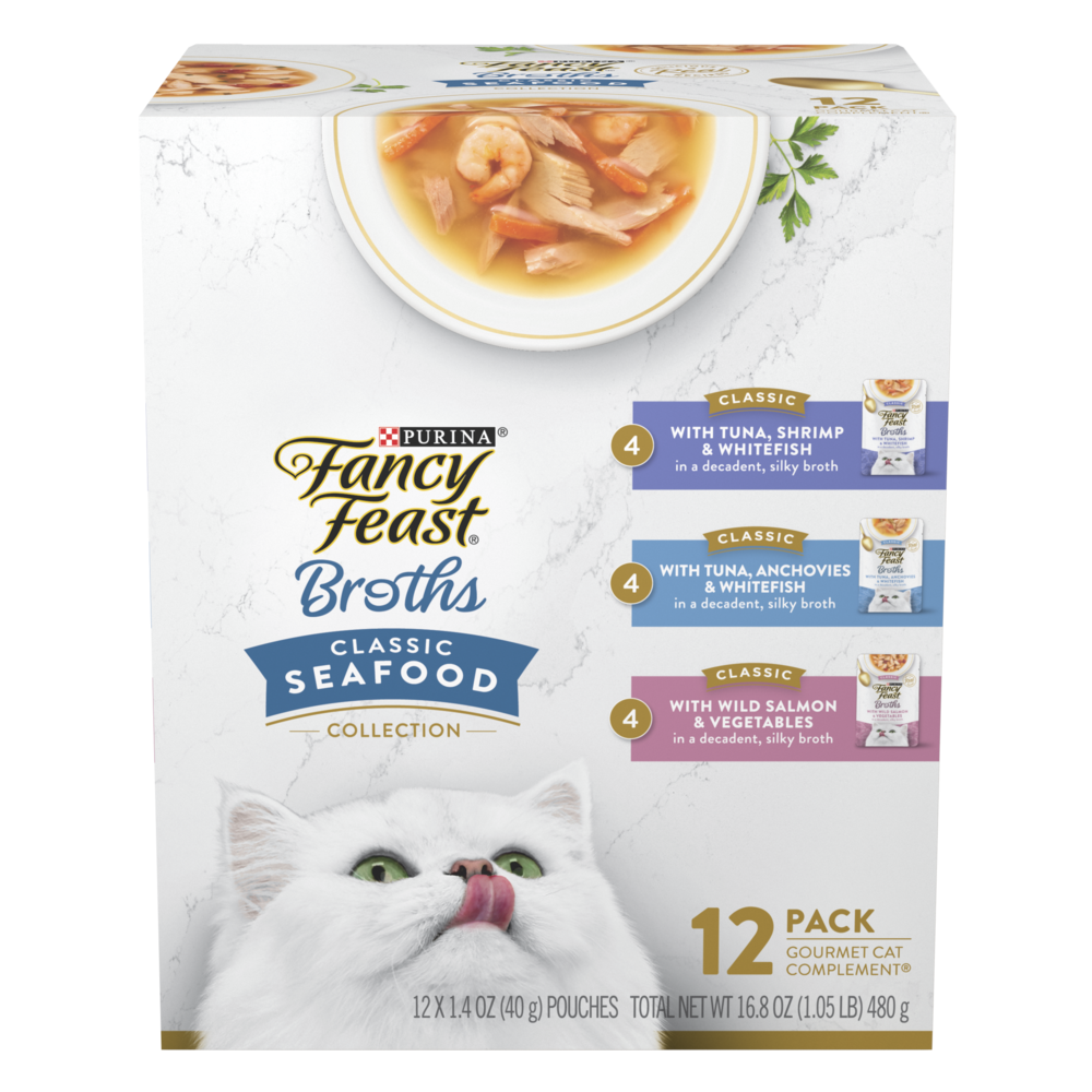 Fancy Feast Classic Broths Variety Pack Wet Cat Food