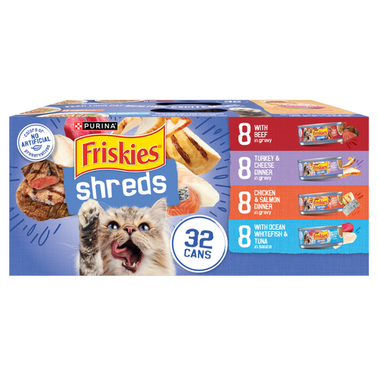 Friskies Shreds Variety Pack Canned Cat Food
