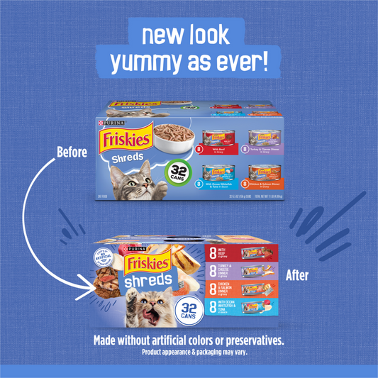 Purina Friskies Shreds Variety Pack Wet Cat Food