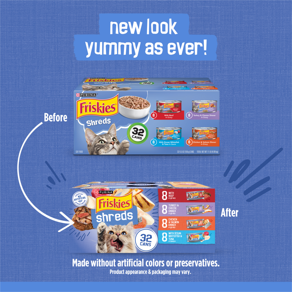 Friskies Shreds Variety Pack Wet Cat Food