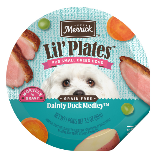 Merrick Lil' Plates Adult Small Breed Grain Free Dainty Duck Medley Canned Dog Food