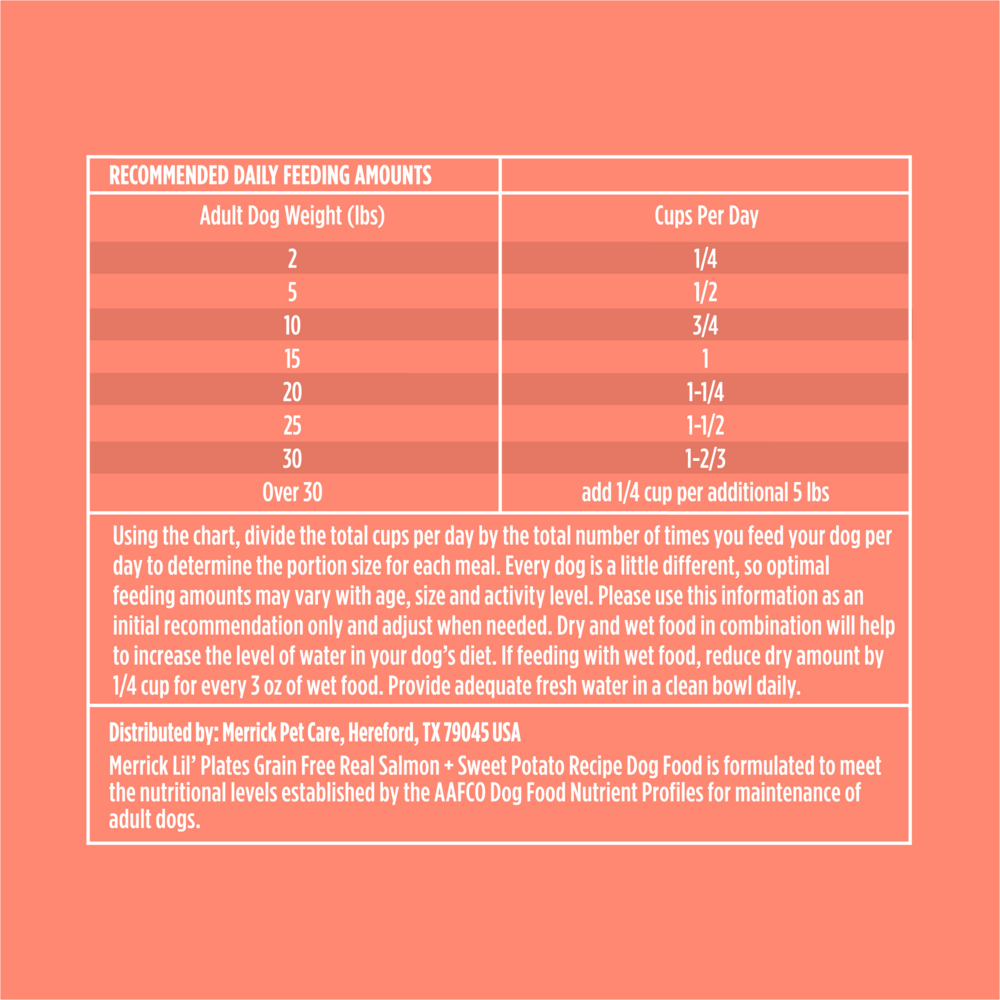 Merrick Lil Plates Small Breed Dog Food Grain Free Real Salmon & Sweet Potato Recipe Small Dog Food