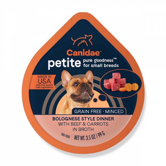 Canidae Pure Petite Wet Dog Food, Small Breed Cup Minced with Beef & Carrots