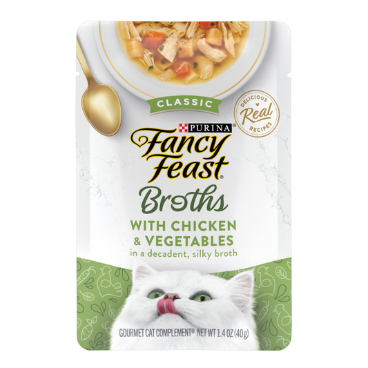 Purina Fancy Feast Classic Broths Chicken and Vegetables Wet Cat Food