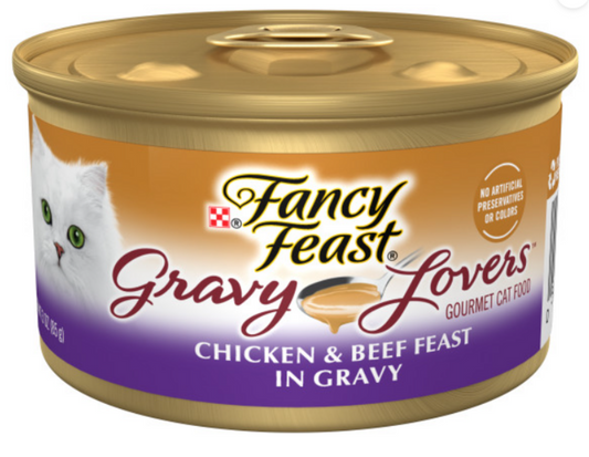 Purina Fancy Feast Gravy Lovers Chicken and Beef Wet Cat Food