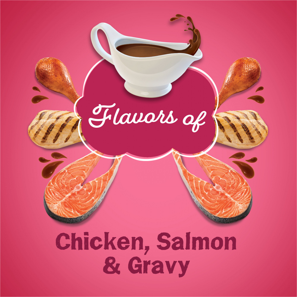 Friskies Gravy Swirlers Chicken & Salmon Flavor Dry Cat Food