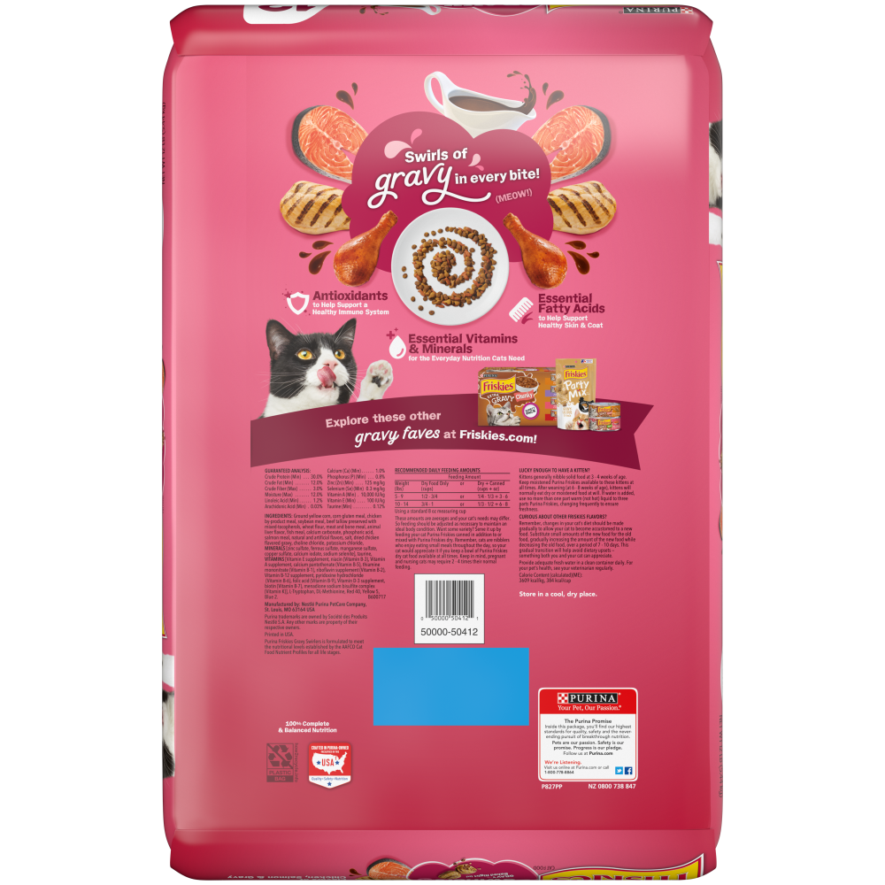 Friskies Gravy Swirlers Chicken and Salmon Dry Cat Food