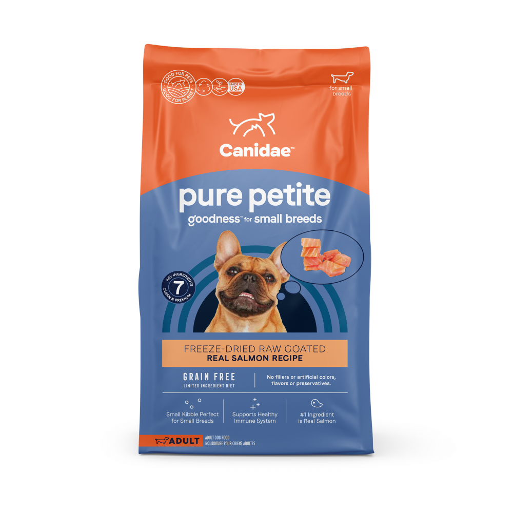 Canidae Pure Petite Freeze-Dried Raw Coated Dog Food for Small Breeds, Real Salmon