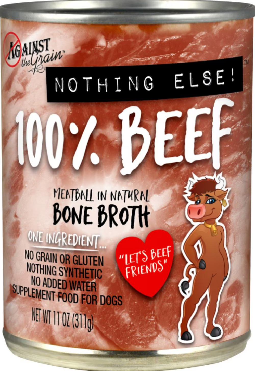 Against the Grain Nothing Else Grain Free One Ingredient 100% Beef Canned Dog Food