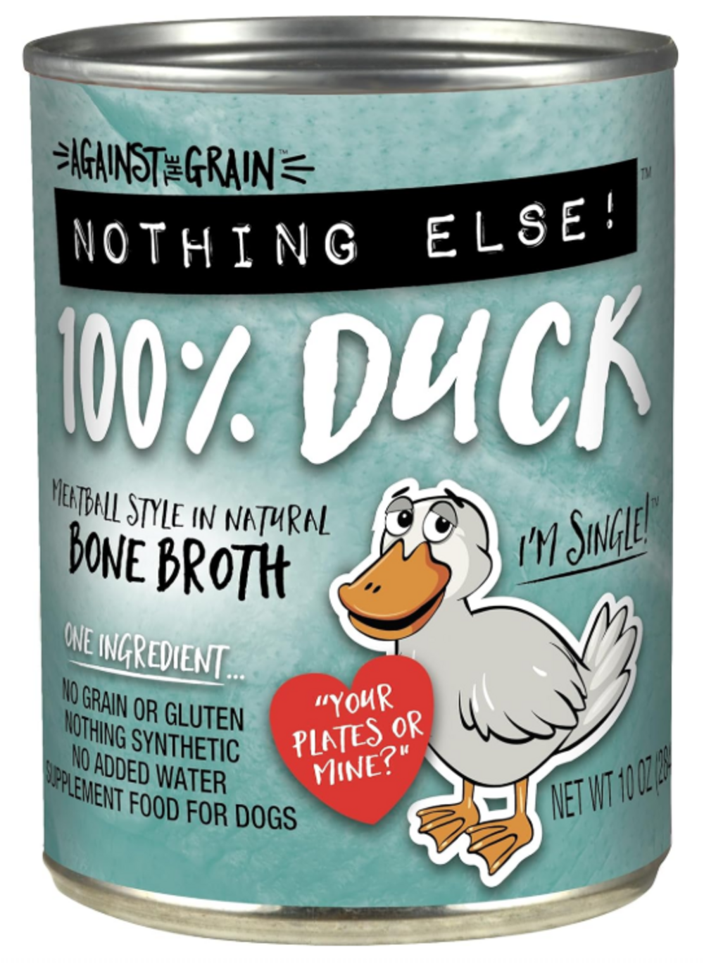 Against the Grain Nothing Else Grain Free One Ingredient 100% Duck Canned Dog Food