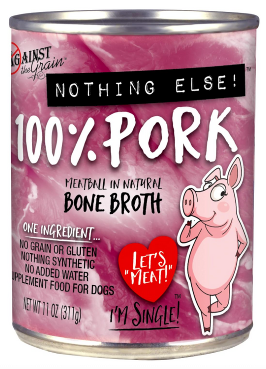 Against the Grain Nothing Else Grain Free One Ingredient 100% Pork Canned Dog Food