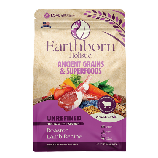 Earthborn Holistic Unrefined Roasted Lamb with Ancient Grains & Superfoods Dry Dog Food