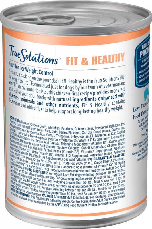 Blue Buffalo True Solutions Fit & Healthy Weight Control Formula Adult Canned Dog Food