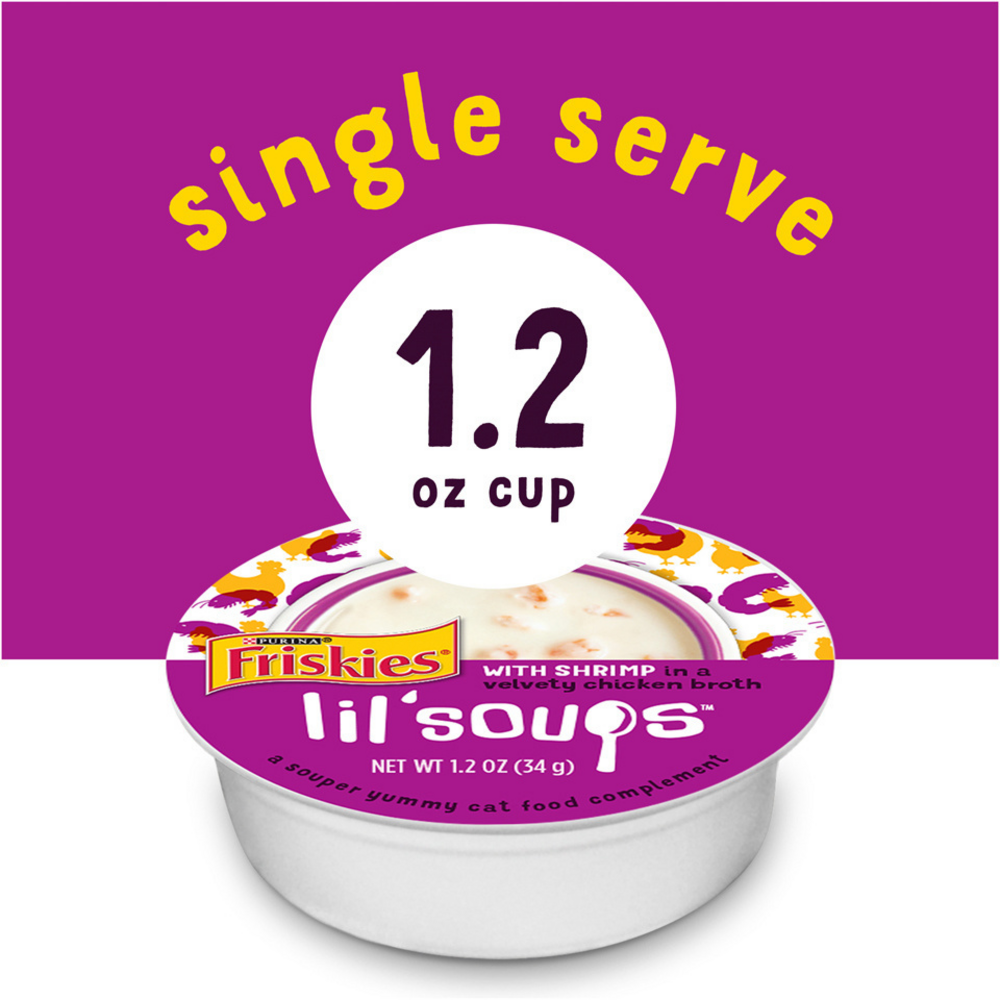 Friskies Natural Grain-Free Lil' Soups With Shrimp In Chicken Broth Cat Food Compliment