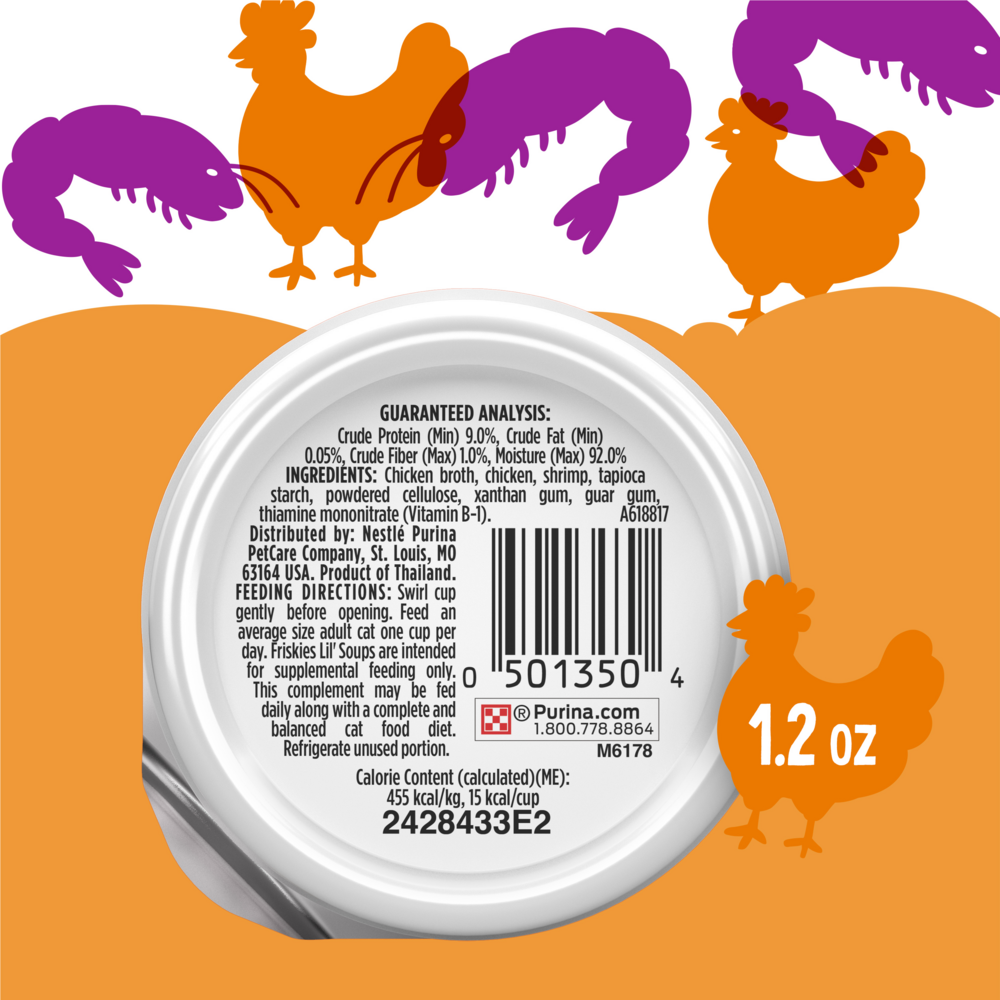Purina Friskies Lil' Soups Grain Free Shrimp in Chicken Broth Wet Cat Food