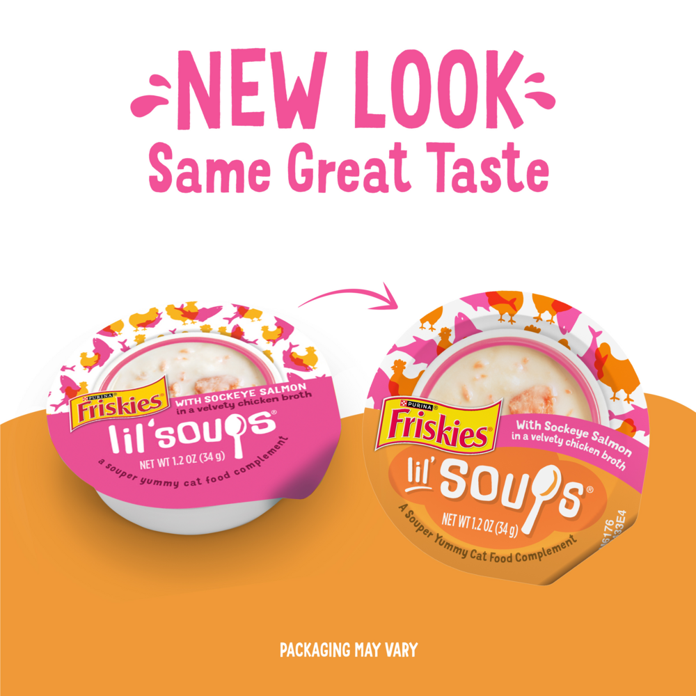 Friskies Lil' Soups Grain Free Sockeye Salmon in Chicken Broth Wet Cat Food
