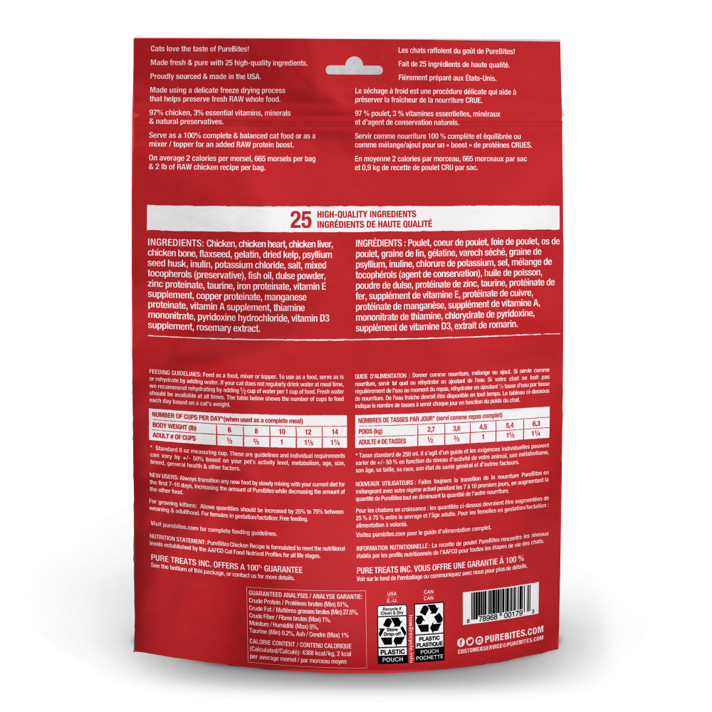 PureBites Cat Food Topper Chicken Recipe