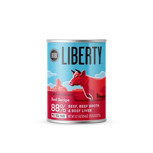 Bixbi Liberty Beef Recipe Canned Wet Dog Food