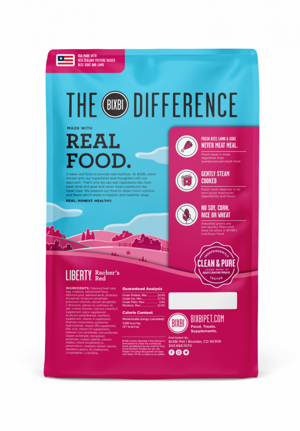 Bixbi Liberty Rancher's Red (Beef, Lamb, Goat) Kibble Dog Food