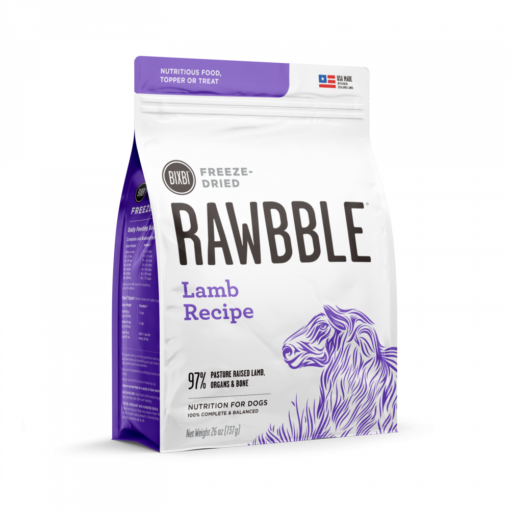 Bixbi Rawbble Freeze Dried  Lamb Dog Food