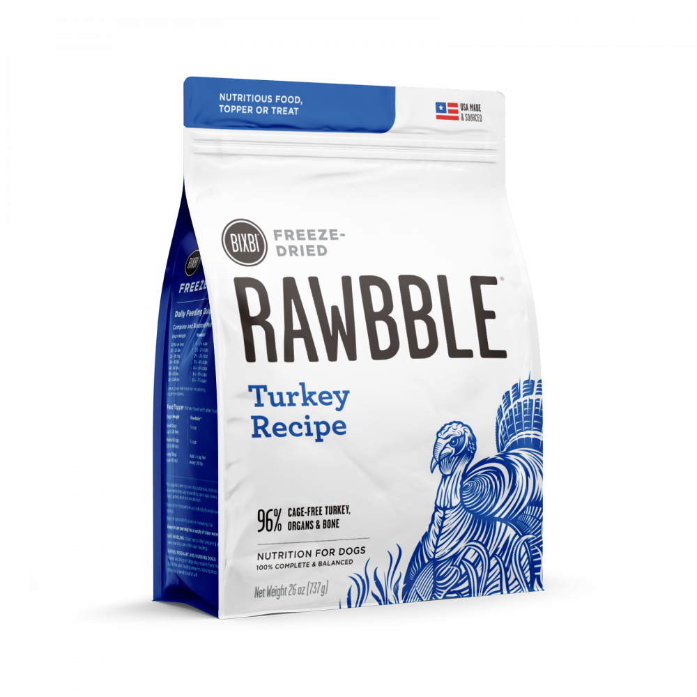 Bixbi Rawbble Freeze Dried Turkey Dog Food