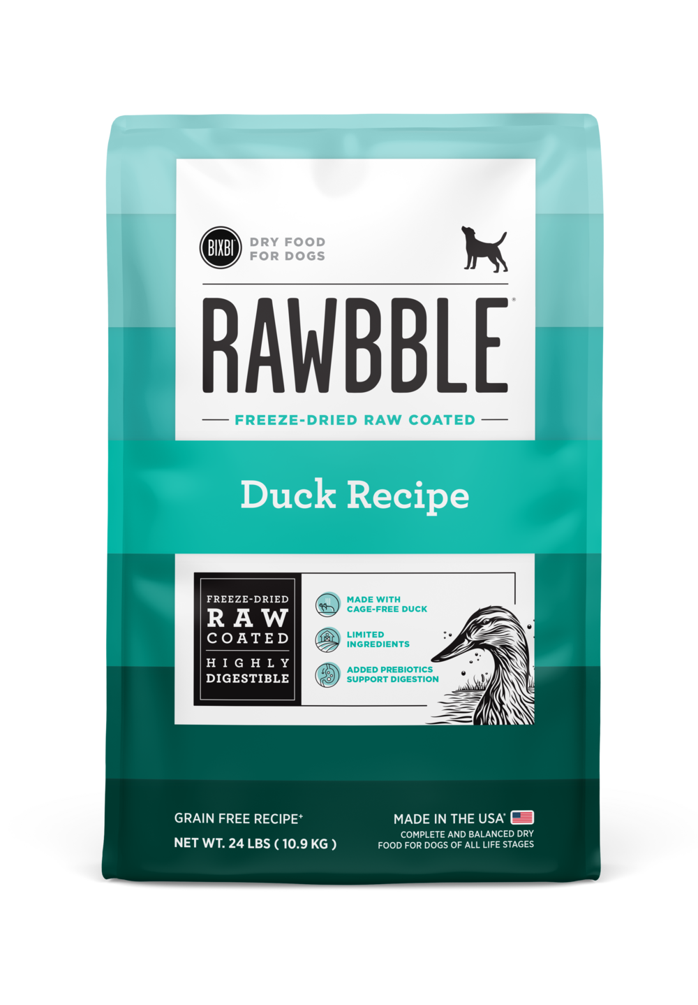 BIXBI Rawbble Kibble Grain Free Duck