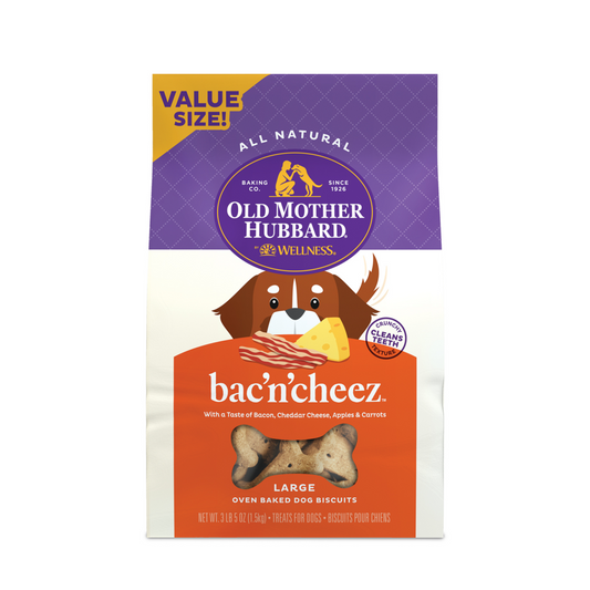 Old Mother Hubbard Crunchy Classic Natural BacNCheez Biscuits Dog Treats