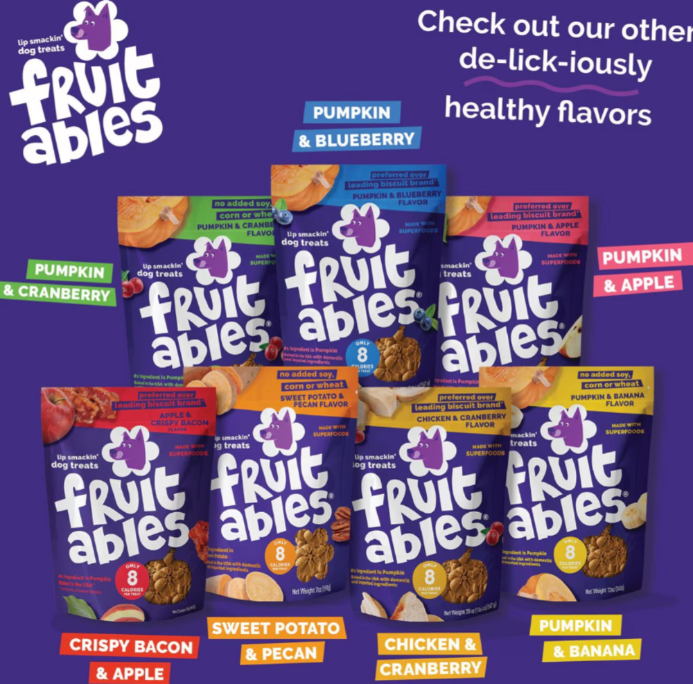 Fruitables Chewy Skinny Minis Pumpkin Mango Flavor Dog Treats