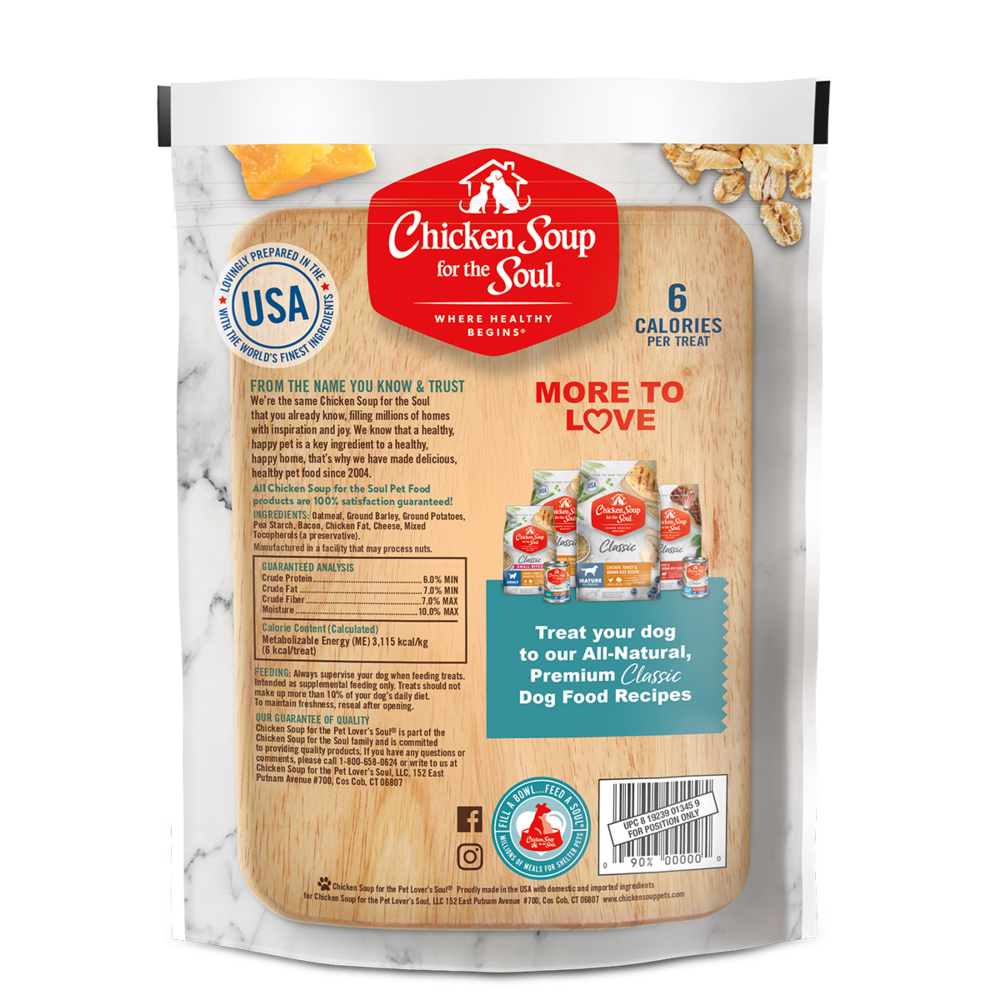 Chicken Soup For The Soul Bacon and Cheese Crunchy Bites Dog Treats