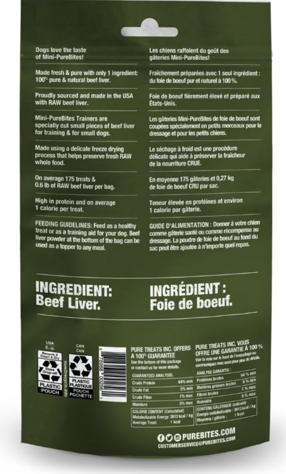 PureBites Freeze Dried Beef Liver Dog Treats