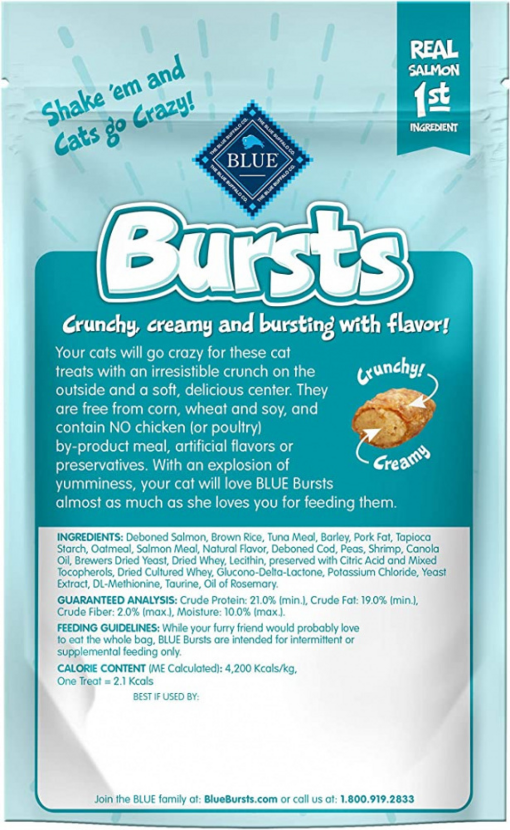 Blue Buffalo Bursts Filled Seafood Cat Treats