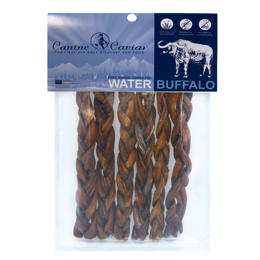 Canine Caviar Buffalo Braided Stix Dog Treats