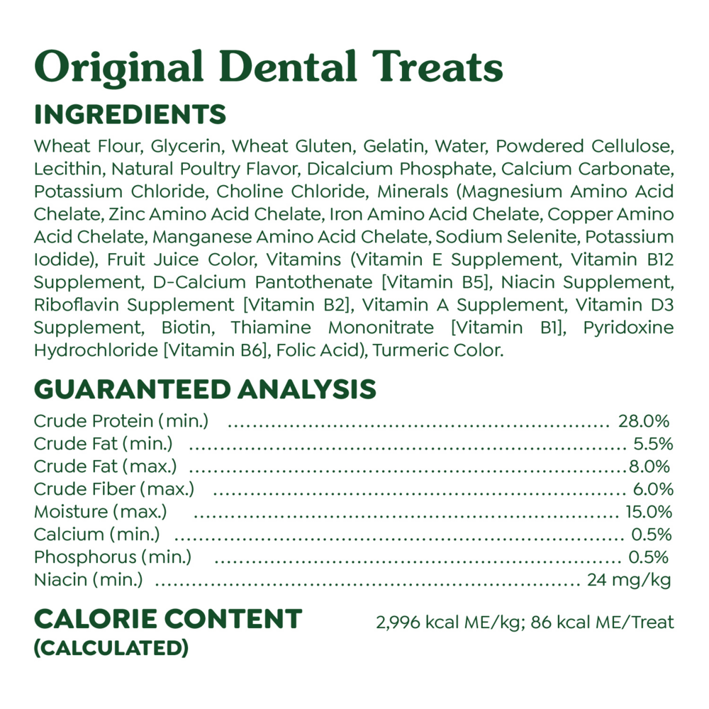 Greenies Original Dental Dog Chews Regular