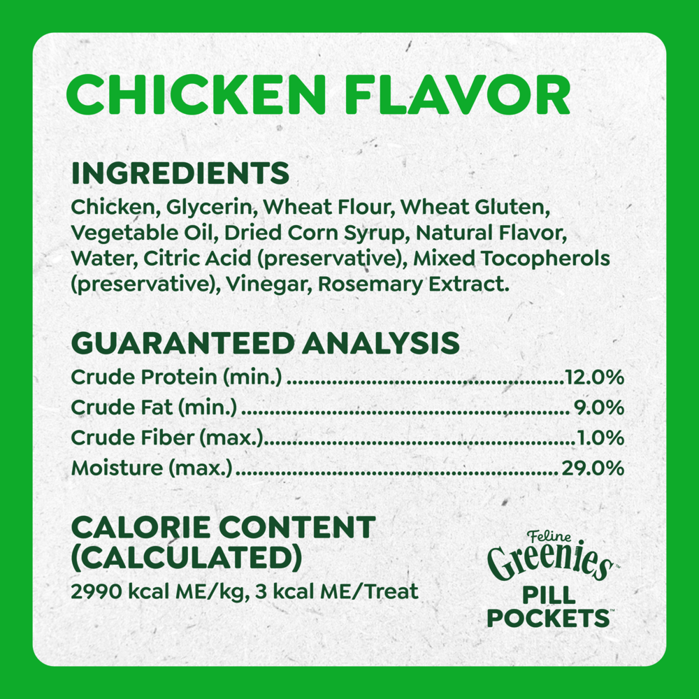 Greenies Pill Pockets Feline Chicken Flavor Cat Treats