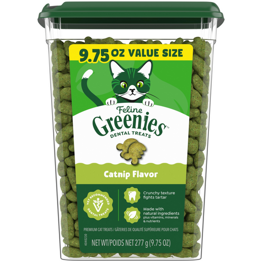 Feline Greenies Adult Dental Catnip Flavor Cat Treats