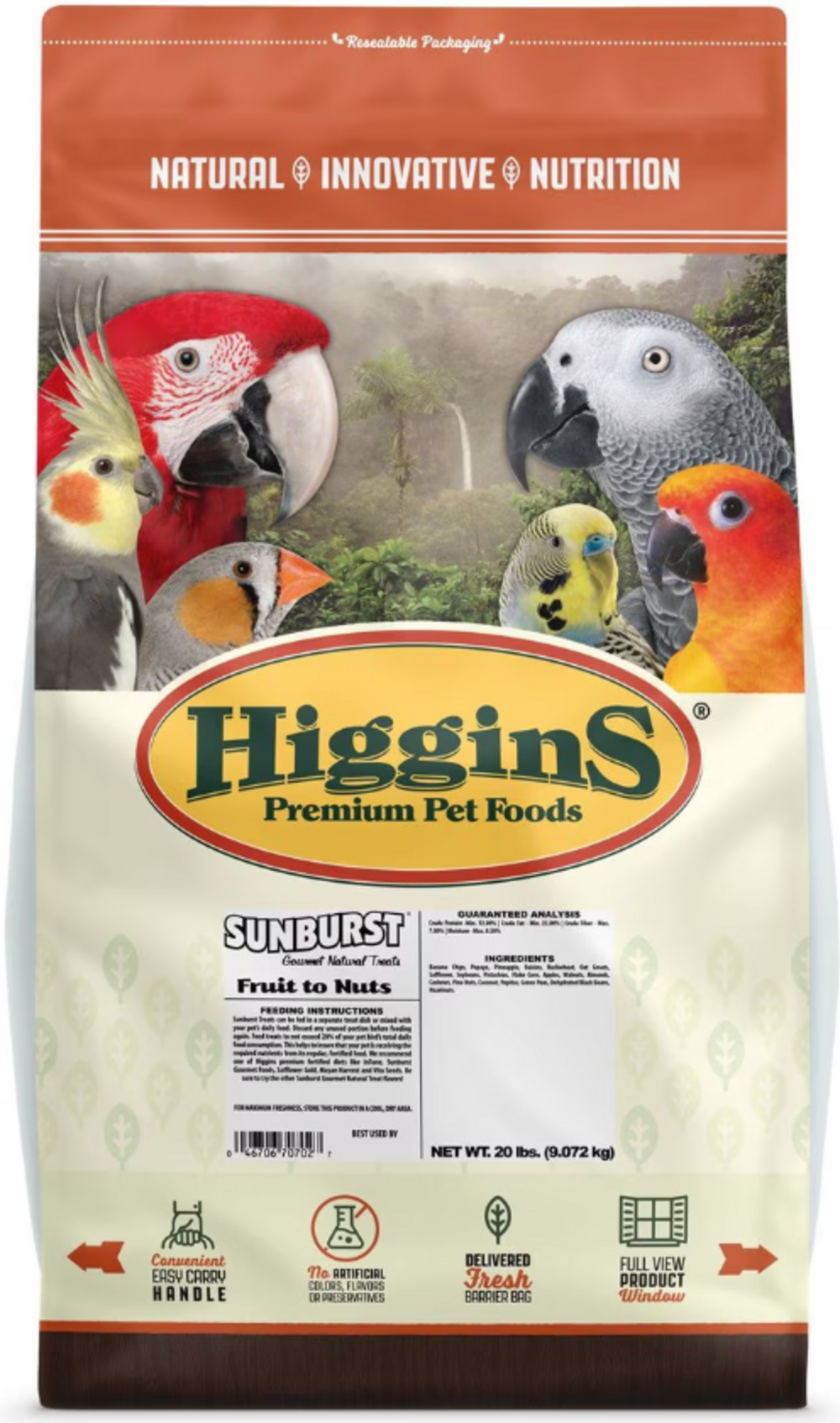 Higgins Sunburst Gourmet Treats Fruit to Nuts