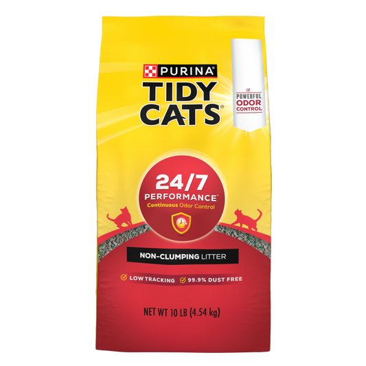 Tidy Cats Non Clumping Cat Litter, 24/7 Performance Multi Cat Litter Odor Control Formula
