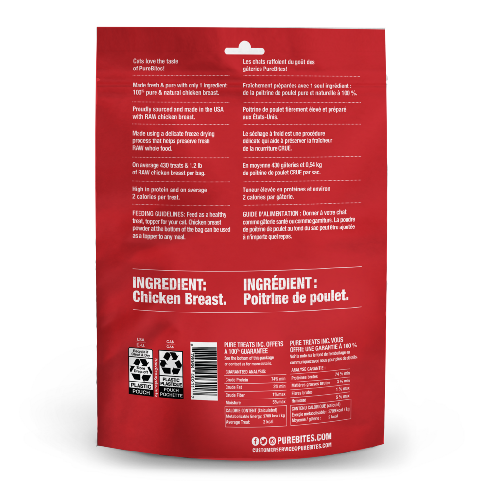 PureBites Freeze Dried Chicken Breast Cat Treats